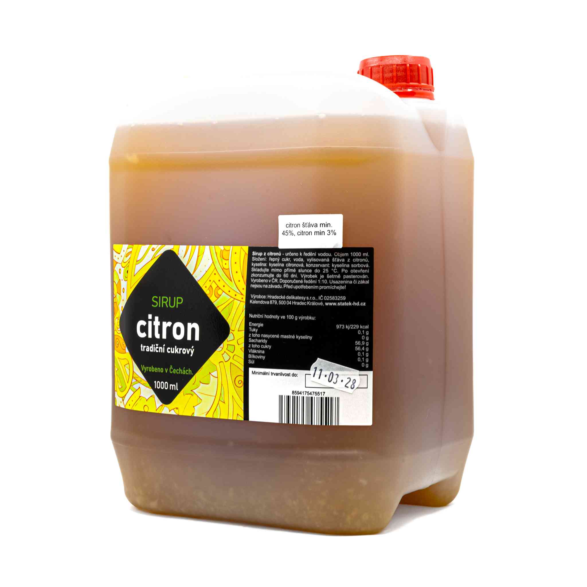 Kanystr - Citron2_1 Sirup citron s dužninou 5000 ml - Obrázek 1